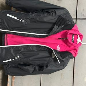 The North Face Girl size 8 ,you can separate-it for two  jacket😊